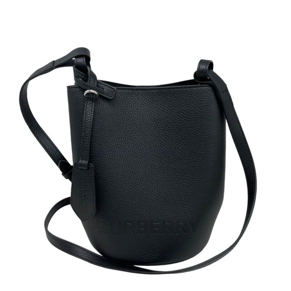 Burberry Bags Burberry Small Lorne Bucket Bag Crossbody Black Embossed Leather Poshmark